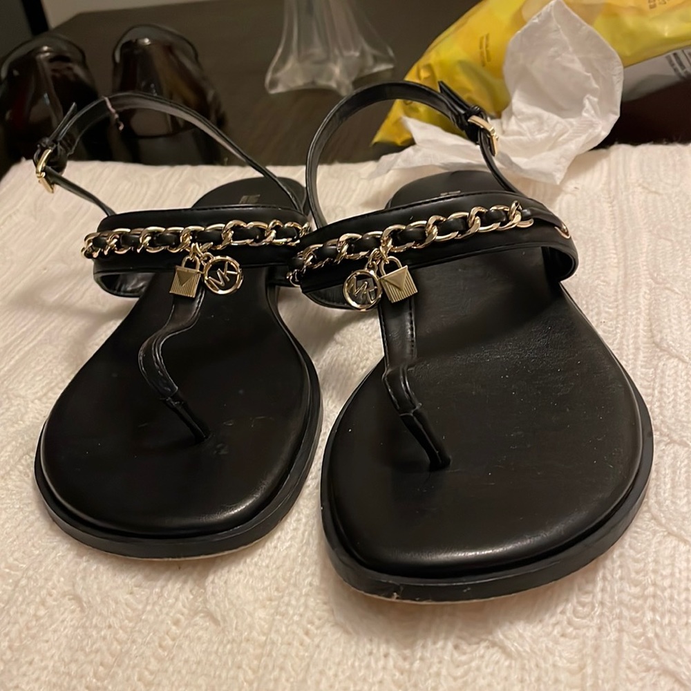 Michael Kor sandals, size 10 black, in good condition